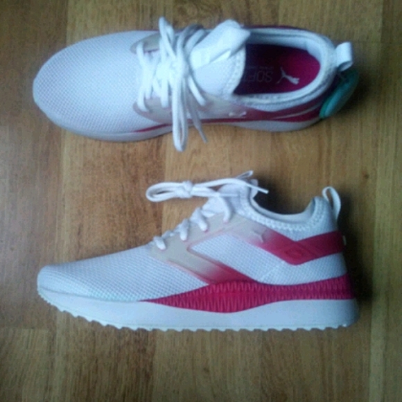 Puma running shoes pacer next excel pink inner sz 8 1/2 soft memory foam - Picture 5 of 7